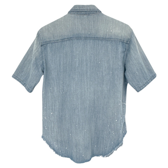 MOTHER Short Sleeve Frenchie Frayed Hem in Fixed S - Picture 2 of 10